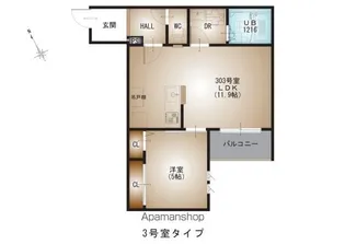 (仮)REGALESTーF 東観音【303号室号室】の間取り