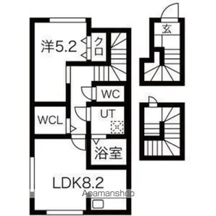 リアン【3階】の間取り