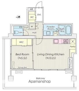シャトレ信濃町【8階】の間取り