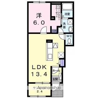 グランツ英駿【1階】の間取り