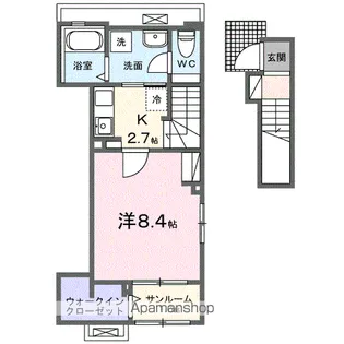 ウエスト ヒル【2階】の間取り