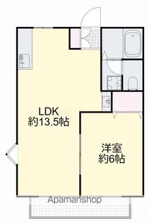 アビタシオン桑野【1階】の間取り