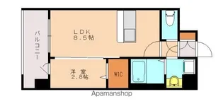 レジス箱崎東【205号室】の間取り