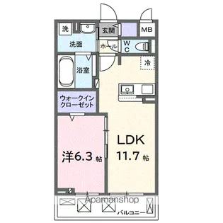 ブランノワレ【2階】の間取り