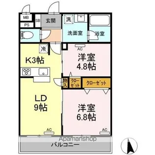 star pear【1階】の間取り