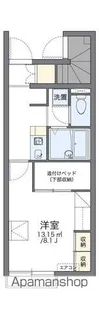 レオパレスファミール 翠峰【102号室】の間取り