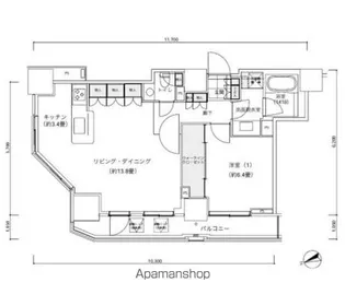 パークキューブ愛宕山タワー【27階】の間取り