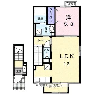 ル ソレイユ【2階】の間取り