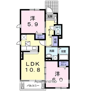 プレッソ クラⅡ【1階】の間取り