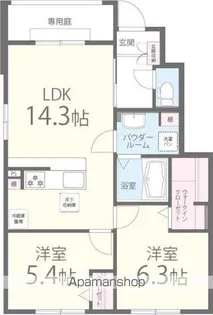 エクセル メゾン あすか【1階】の間取り