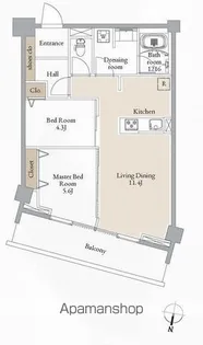 ブルーヴェル青葉通【5階】の間取り
