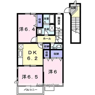 クレストM弐番館【2階】の間取り