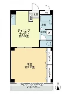 フィネス新開【3階】の間取り