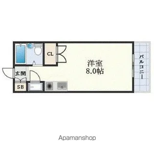 東明マンション江坂【4階】の間取り