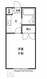 クロノス長沼【203号室】の間取り