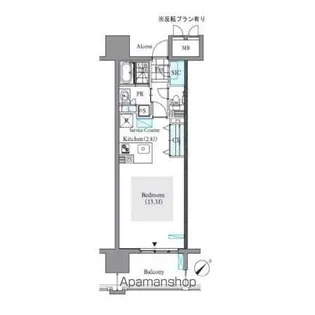 ロイヤルパークス豊洲【6階】の間取り