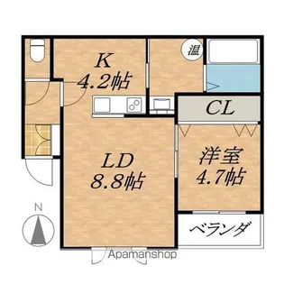 カラリア西1条通り【3階】の間取り