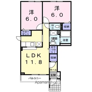 パークサイドA【1階】の間取り