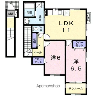 イースト・メゾン【201号室】の間取り
