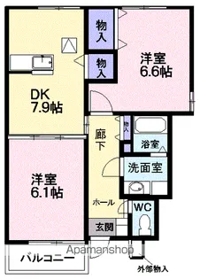 ビエント紫風Ⅰ【1階】の間取り
