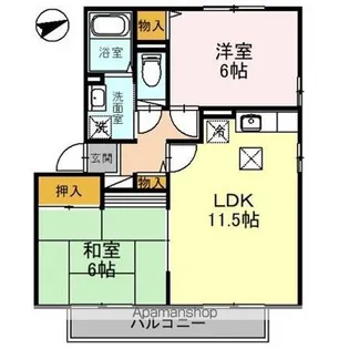 メゾン清水 A【101号室】の間取り