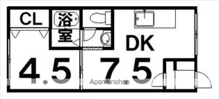 コスモハイツC棟【105号室】の間取り