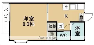 ファミーユ黒松【201号室】の間取り