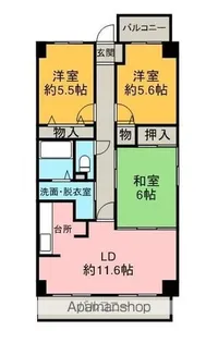 スカール新居浜【6階】の間取り