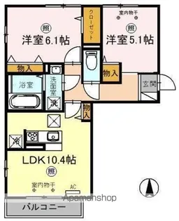 ゼルコバ Ⅱ【1階】の間取り