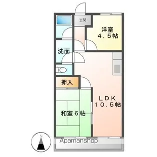 レイクサイド両ヶ池A・B棟【1階】の間取り