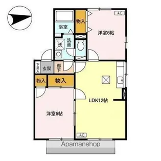 セジュールかきざき C【1階】の間取り