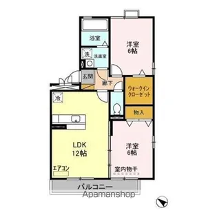 ラ・シャンブル B【3階】の間取り