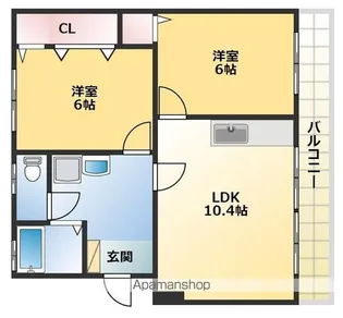 モナフォレスト【309号室】の間取り