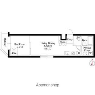 グランパセオ代々木上原Ⅱ【2階】の間取り