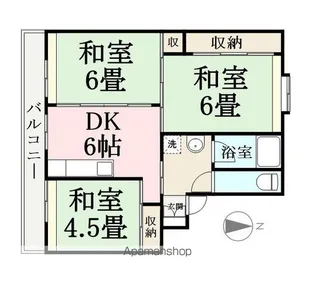 ファーストレジデンス三国1号棟【506号室】の間取り
