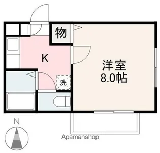 アムール鬼無Ⅱ【201号室】の間取り