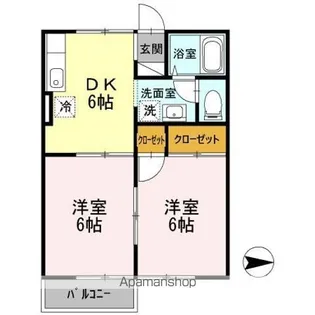 プレジール学南 A棟【2階】の間取り