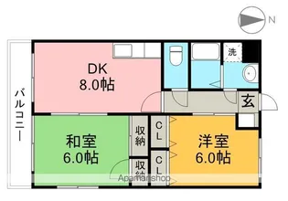 マンションリーベ【2階】の間取り