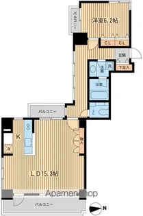 芝公園アパートメント【7階】の間取り
