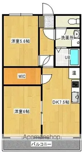 サンライズ若葉【1階】の間取り