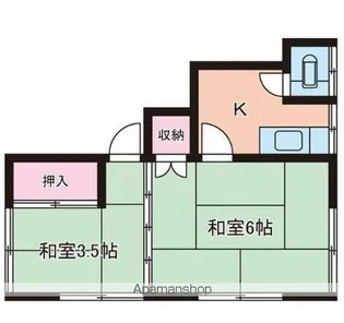 白井アパート【202号室】の間取り