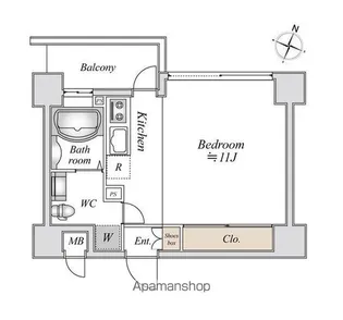 リエス千葉新宿【5階】の間取り