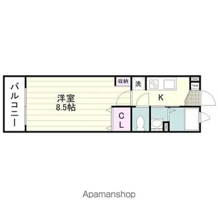 ラ・テラス谷山【502号室】の間取り