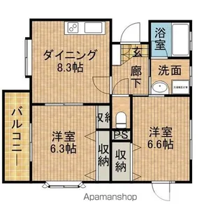 静岡県浜松市中央区将監町【マンション】の間取り