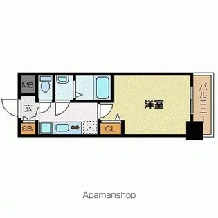 プレサンス新大阪イオリア【10階】の間取り