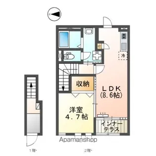 グランディア壱番館【2階】の間取り