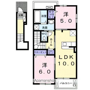PINO法枝B【2階】の間取り