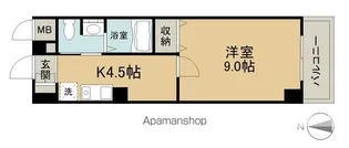 シャトー広島【615号室】の間取り