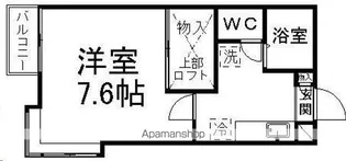 モンペ・クァ【201号室】の間取り