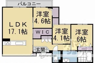 グランメゾン藤森【201号室】の間取り